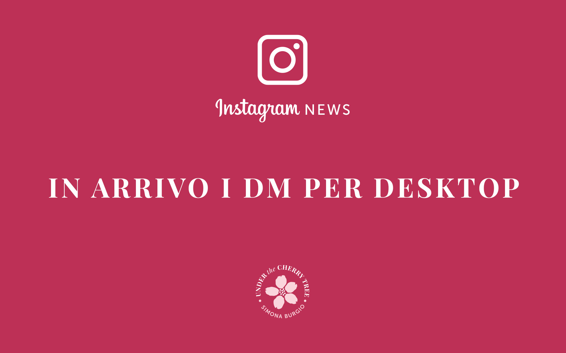 Instagram: arrivano i DM per desktop